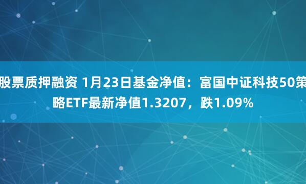股票质押融资 1月23日基金净值：富国中证科技50策略ETF最新净值1.3207，跌1.09%