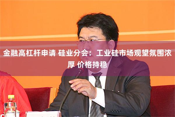 金融高杠杆申请 硅业分会：工业硅市场观望氛围浓厚 价格持稳