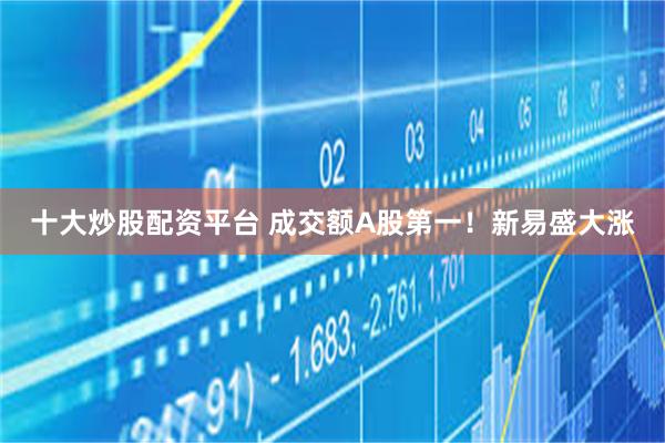十大炒股配资平台 成交额A股第一！新易盛大涨