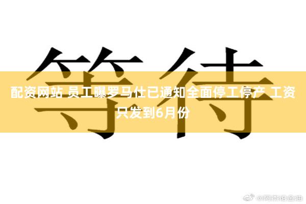 配资网站 员工曝罗马仕已通知全面停工停产 工资只发到6月份